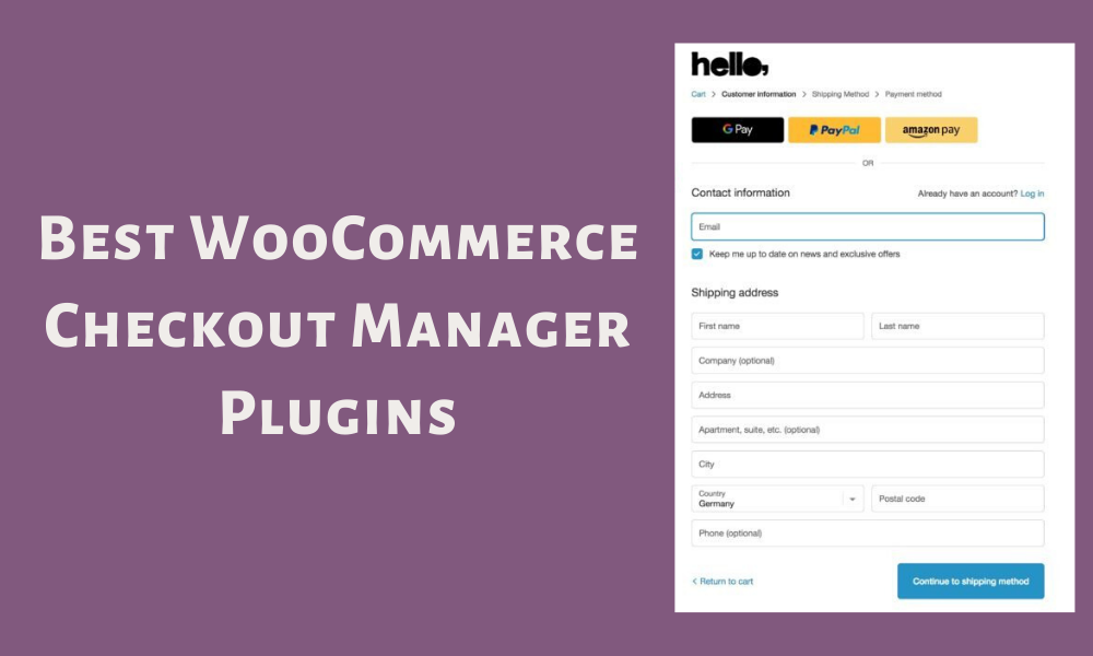 WooCommerce Checkout Manager