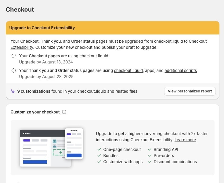 Shopify Checkout Extensibility