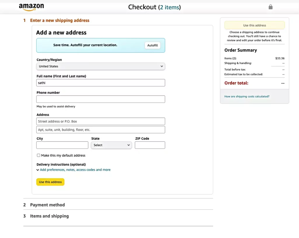 One-Page Checkout